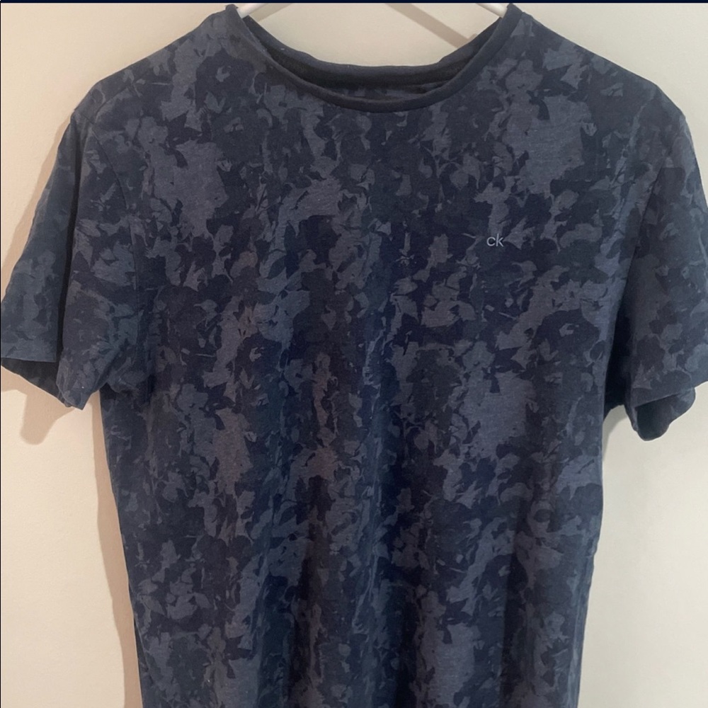 Calvin Klein blue Floral Camo Crewneck T-shirt